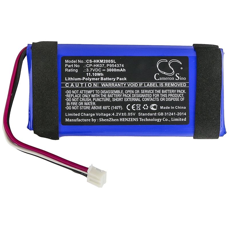 Li-polymer Speaker Battery Fits Harman/kardon, Onyx Mini, Harman/kardon 3.7v, 3000mah Speaker Cameron Sino Technology Limited