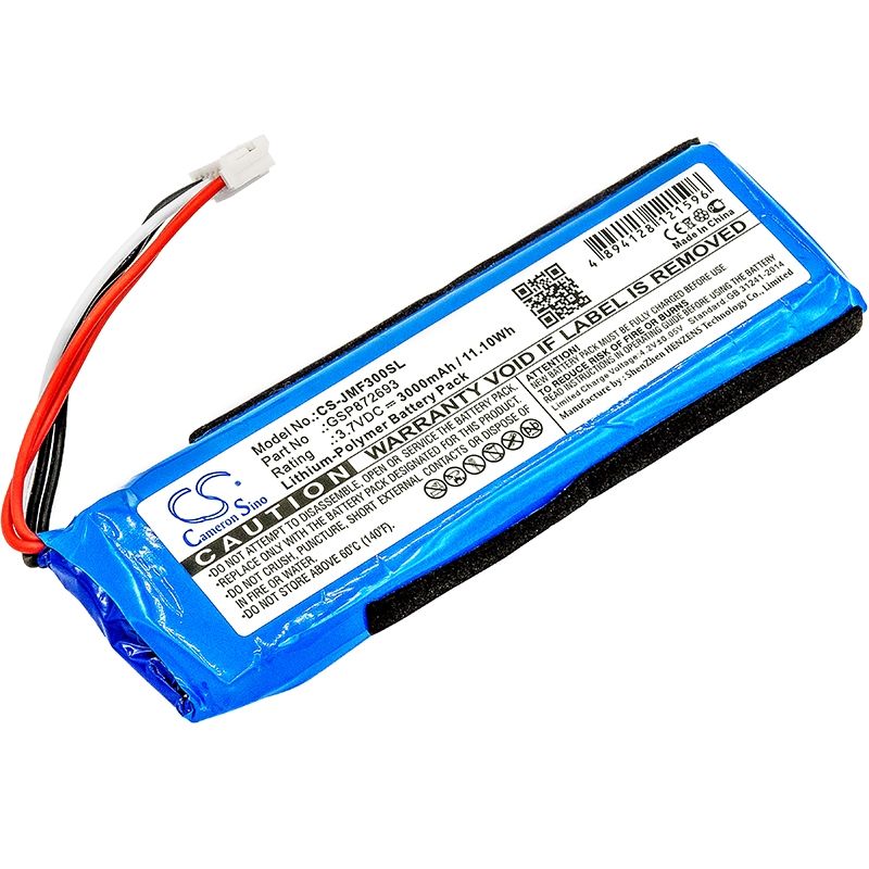 Li-polymer Speaker Battery Fits Jbl, Flip 3, Jblflip3gray, 3.7v, 3000mah Speaker Cameron Sino Technology Limited