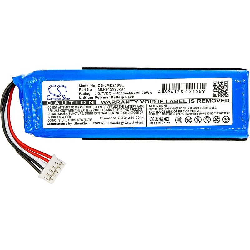 Li-polymer Speaker Battery Fits Jbl, Charge 2 Plus, Charge 2+, 3.7v, 6000mah Speaker Cameron Sino Technology Limited