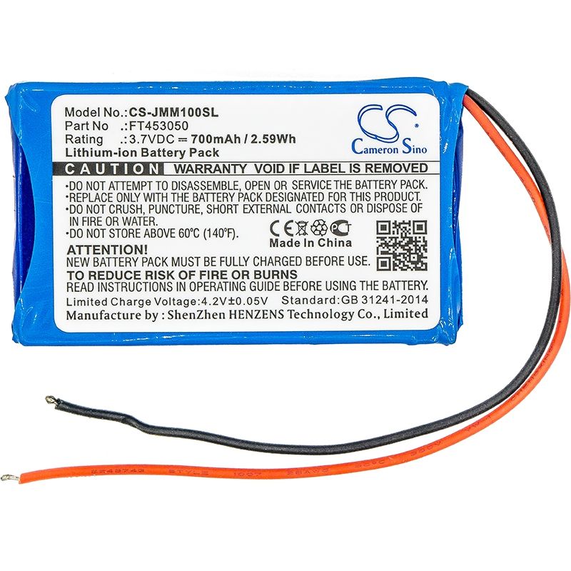 Li-ion Speaker Battery fits Jbl, Micro, Micro Wireless 2013, 3.7V, 700mAh Speaker Cameron Sino Technology Limited