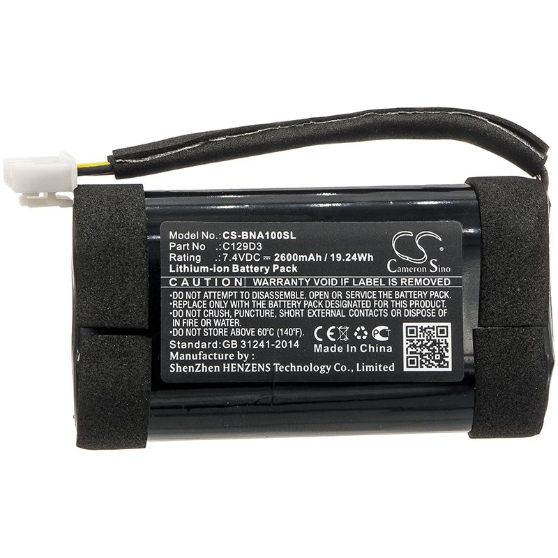 Li-ion Speaker Battery Fits Bang & Olufsen, Beoplay A1, Bang & Olufsen 7.4v, 2600mah Speaker Cameron Sino Technology Limited