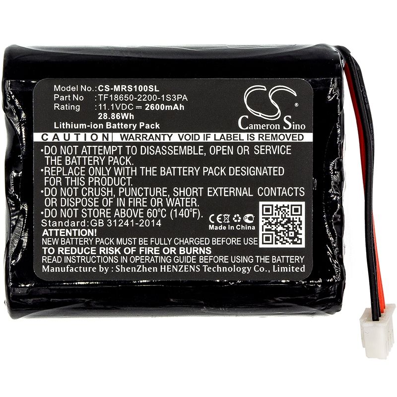 Li-ion Speaker Battery Fits Marshall, Stockwell, Marshall 11.1v, 2600mah Speaker Cameron Sino Technology Limited