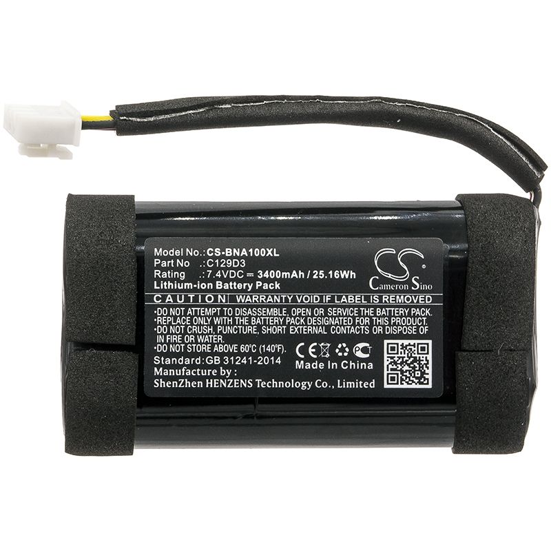 Li-ion Speaker Battery Fits Bang & Olufsen, Beoplay A1, Bang & Olufsen 7.4v, 3400mah Speaker Cameron Sino Technology Limited