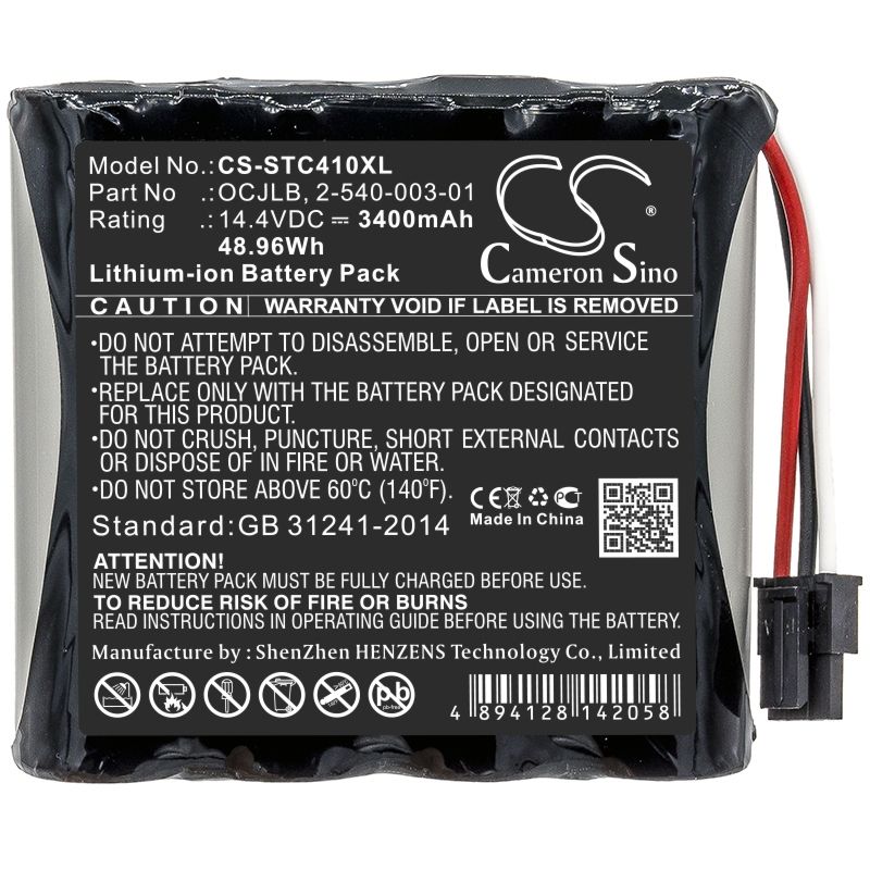 Li-ion Speaker Battery Fits Soundcast, Ocj410, Ocj410-4n, Ocj411a-4n 14.4v, 3400mah Speaker Cameron Sino Technology Limited