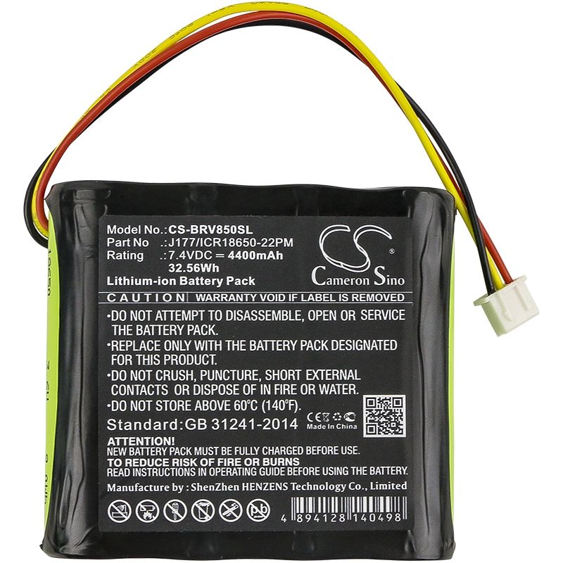Li-ion Speaker Battery Fits Braven, 850, Brv-hd, Klipsch 7.4v, 4400mah Speaker Cameron Sino Technology Limited