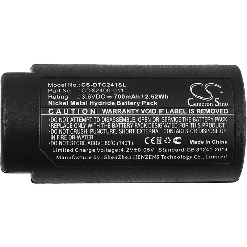 Ni-MH Battery fits Cordex, Toughpix I, Toughpix Ii Trident, Tp2410xp 3.6V, 700mAh Thermal Camera Cameron Sino Technology Limited