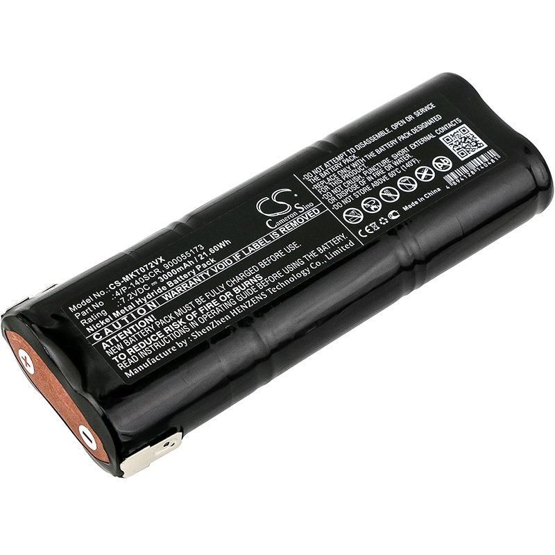 Ni-MH Battery fits Makita, 4072d, 4072dw, 7.2V, 3000mAh Vacuum Cameron Sino Technology Limited
