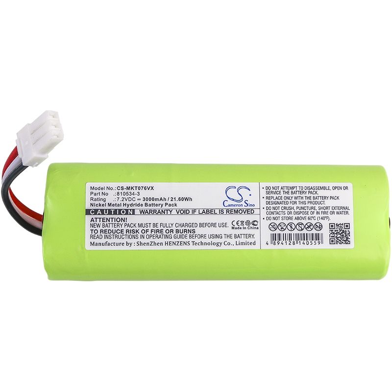 Ni-MH Battery fits Makita, 4076, 4076d, 4076dwr 7.2V, 3000mAh Vacuum Cameron Sino Technology Limited