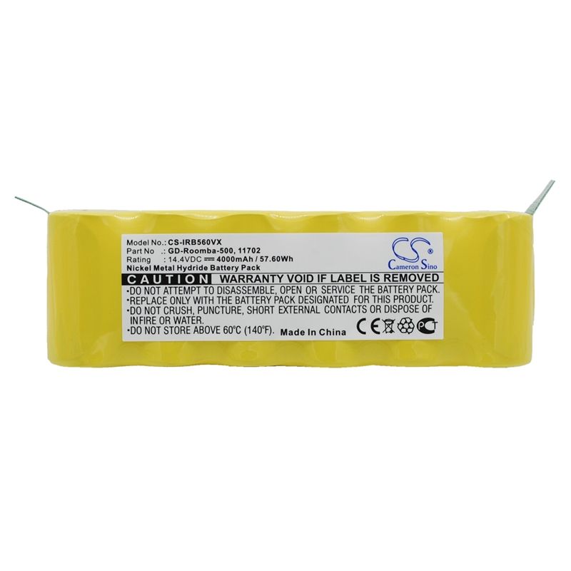 Ni-mh Battery Fits Auto Cleaner, Intelligent Floor Vac M-488, Irobot, Aps 500 14.4v, 4000mah Vacuum Cameron Sino Technology Limited