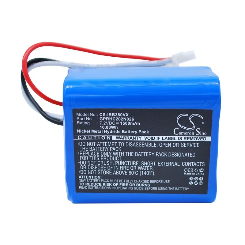Ni-mh Battery Fits Irobot, 5200b, Braava 380, Braava 380t 7.2v, 1500mah Vacuum Cameron Sino Technology Limited