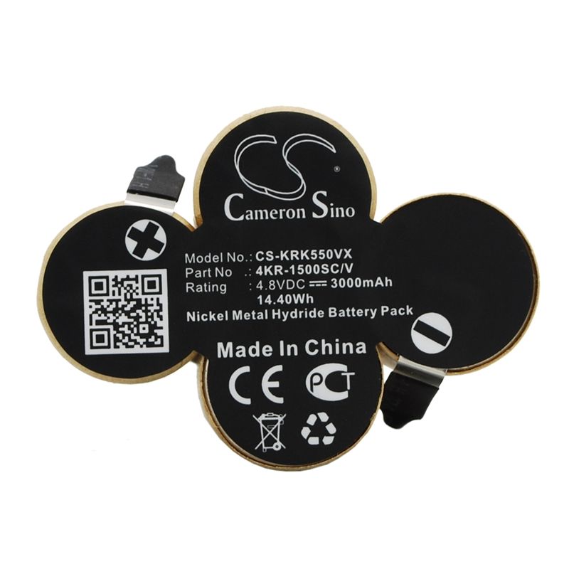 Ni-MH Battery fits Karcher, Broom K55, K55, 4.8V, 3000mAh Vacuum Cameron Sino Technology Limited