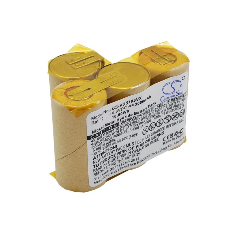 Ni-MH Battery fits Vileda, As-193e9a 4.8V, 3000mAh Vacuum Cameron Sino Technology Limited