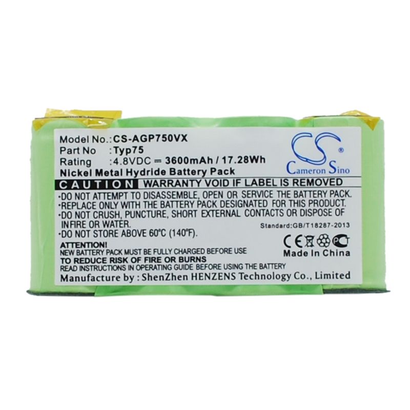 Ni-MH Battery fits Aeg, Ag64x, Liliput Vacuum Cleaner, 4.8V, 3600mAh Vacuum Cameron Sino Technology Limited
