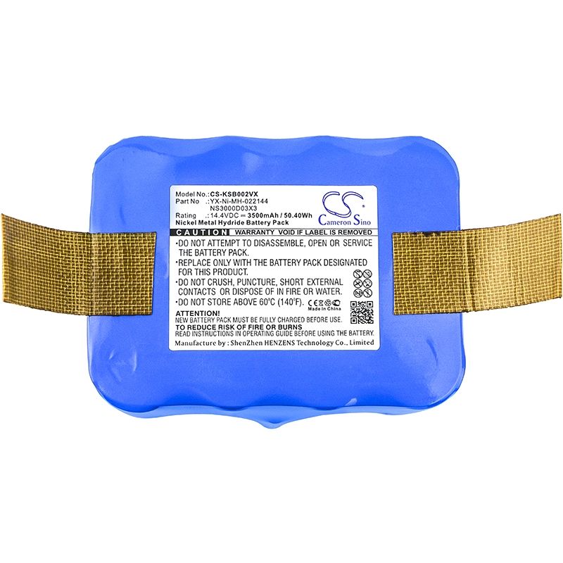 Ni-MH Battery fits Gais, Faltima-031, Faltima-031b, Faltima-031w 14.4V, 3500mAh Vacuum Cameron Sino Technology Limited