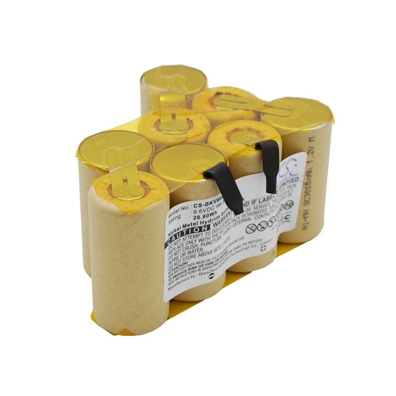 Ni-MH Battery fits Black & Decker, Dv9605 9.6V, 3000mAh Vacuum Cameron Sino Technology Limited