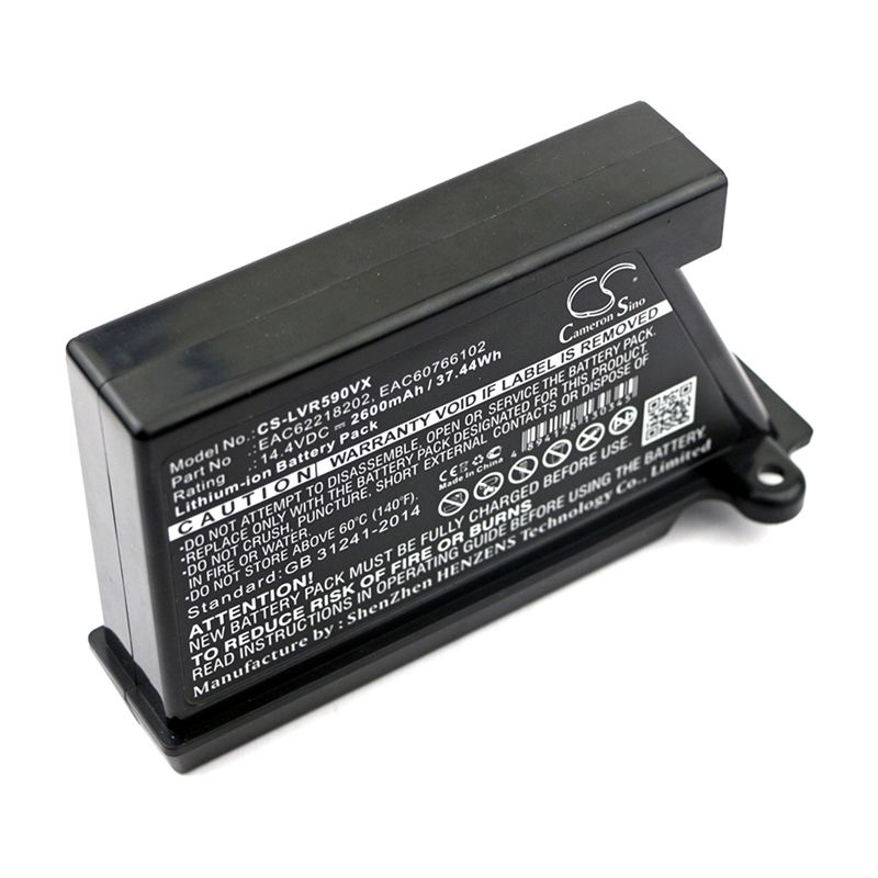 Li-ion Battery Fits Lg, Vr34406lv, Vr34408lv, Vr5902lvm 14.4v, 2600mah Vacuum Cameron Sino Technology Limited