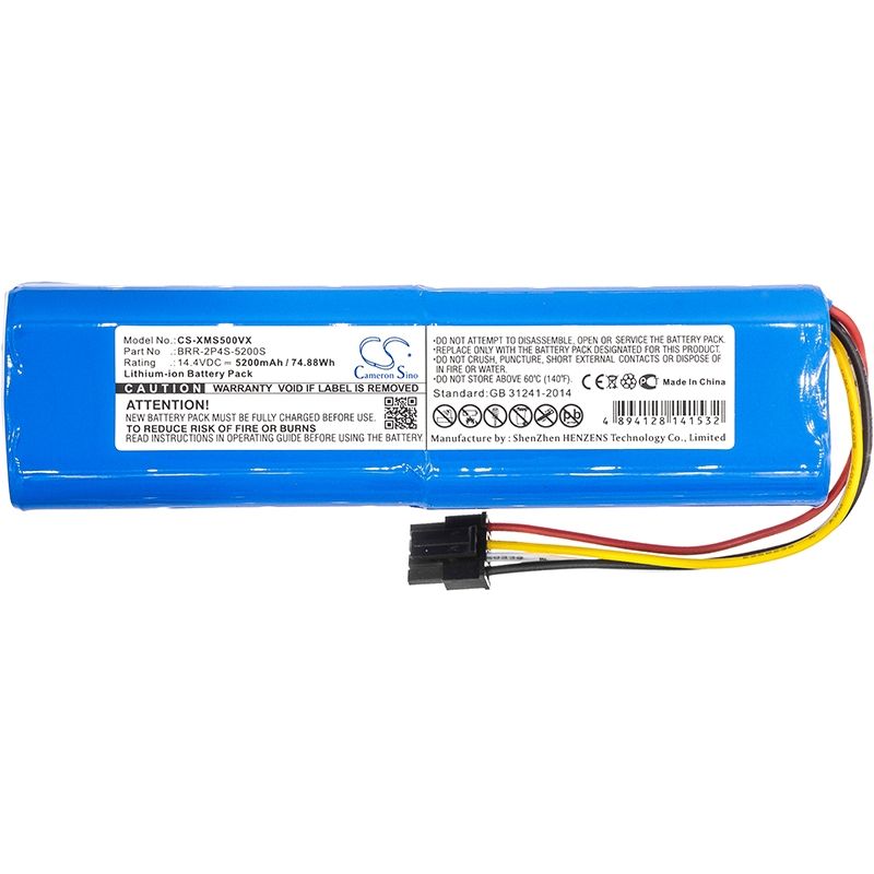 Li-ion Battery Fits Xiaomi, Mi Robo, Mijia Roborock S50, Mijia Roborock S51 14.4v, 5200mah Vacuum Cameron Sino Technology Limited