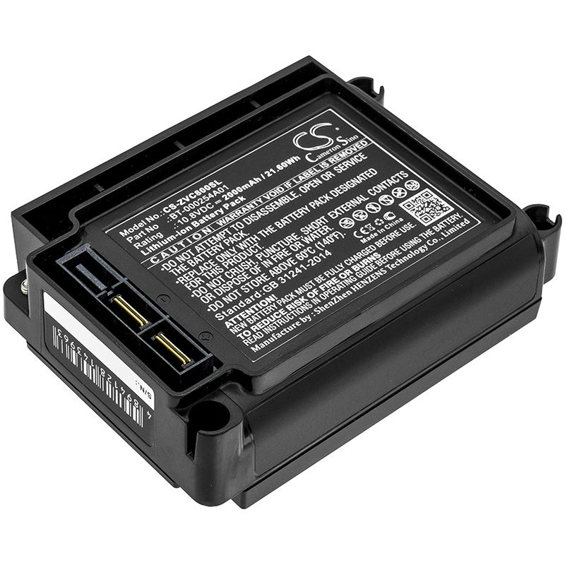 Li-ion Battery fits Zebra, Vc80, Zebra 10.8V, 2000mAh Industrial Cameron Sino Technology Limited