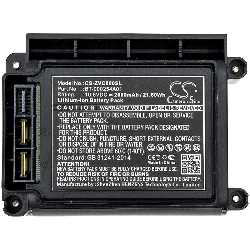 Li-ion Battery fits Zebra, Vc80, Zebra 10.8V, 2000mAh Industrial Cameron Sino Technology Limited