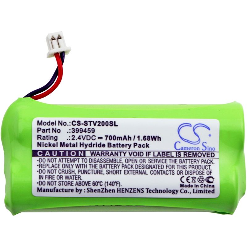 Ni-MH Battery fits Stageclix, Jack V2 Transmitter, Stageclix 2.4V, 700mAh Wireless Headset Cameron Sino Technology Limited
