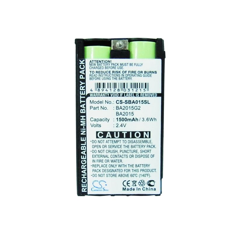 Ni-mh Battery Fits Sennheiser, 2015fm, Ek1038, G2 2.4v, 1500mah Wireless Headset Cameron Sino Technology Limited