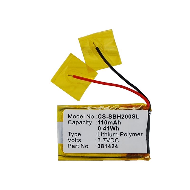 Li-Polymer Battery fits Sony, Sbh-20, Sony 3.7V, 110mAh Wireless Headset Cameron Sino Technology Limited