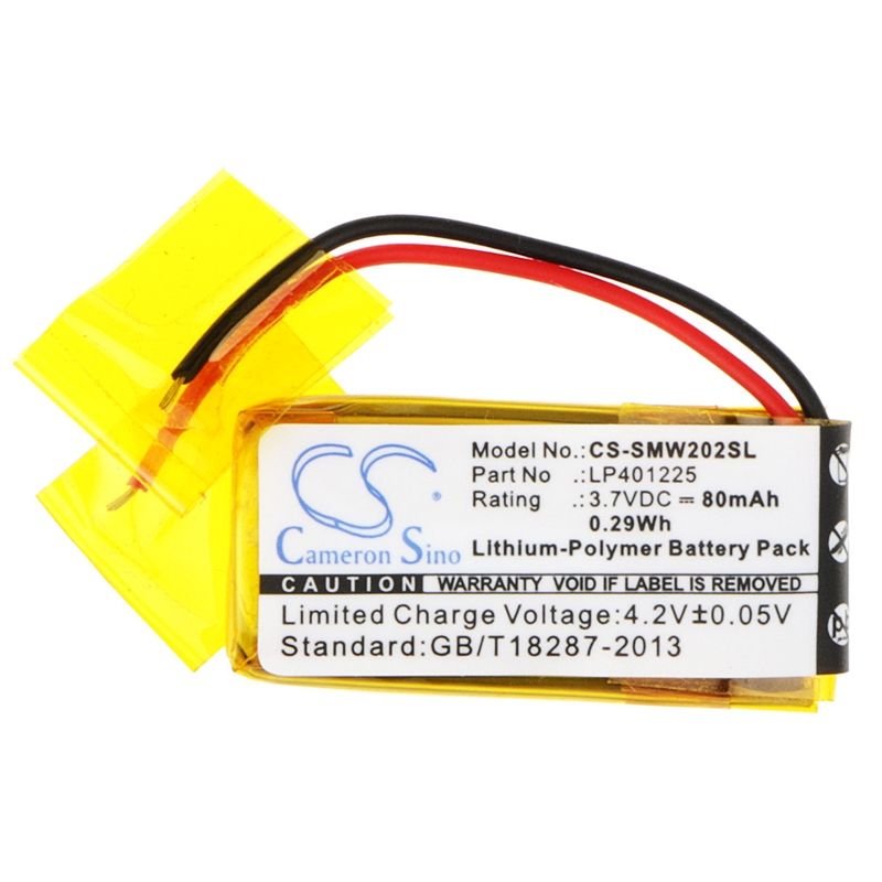 Li-polymer Battery Fits Sony, Nwz-w202, Sbh80, 3.7v, 80mah Wireless Headset Cameron Sino Technology Limited