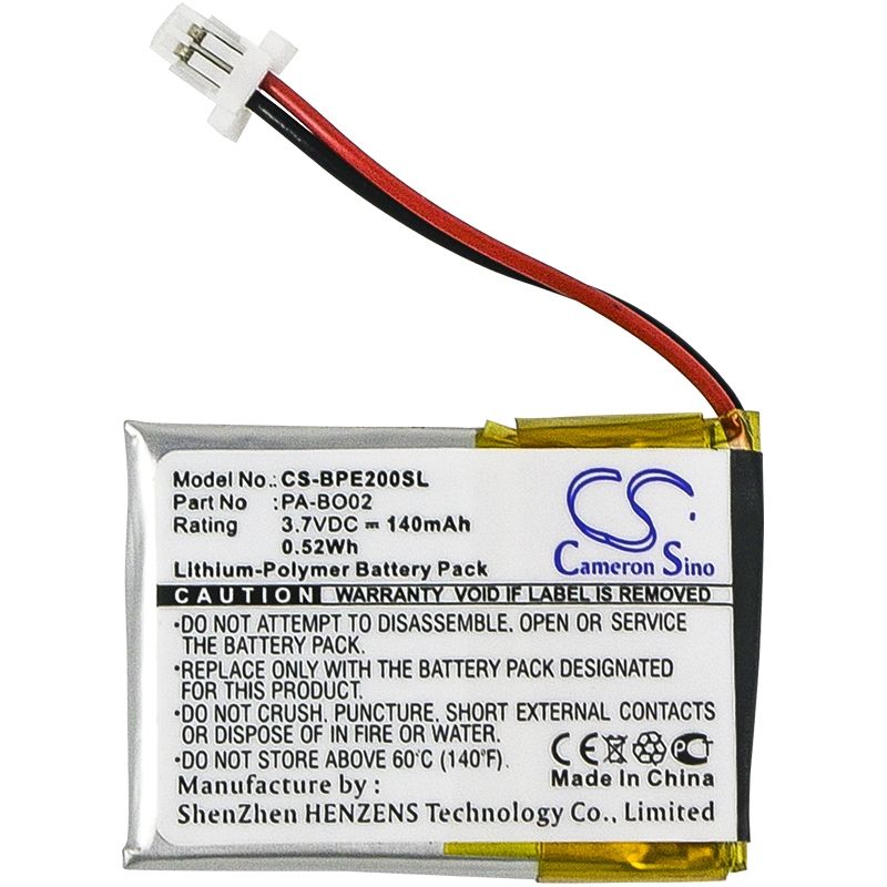 Li-polymer Battery Fits Bang & Olufsen, Earset 2, Bang & Olufsen 3.7v, 140mah Wireless Headset Cameron Sino Technology Limited