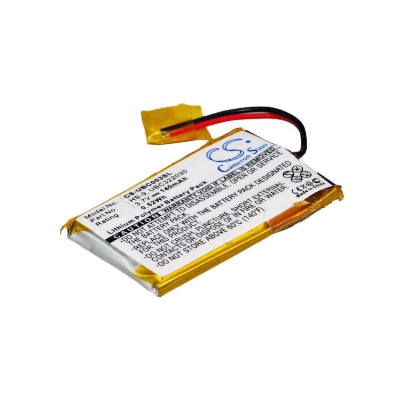 Li-Polymer Battery fits Ultralife, Ubc322030, Ubp008, 3.7V, 140mAh Wireless Headset Cameron Sino Technology Limited