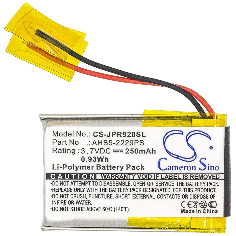 Li-polymer Battery Fits Jabra, Pro 900, Pro 920, Pro 923 3.7v, 250mah Wireless Headset Cameron Sino Technology Limited