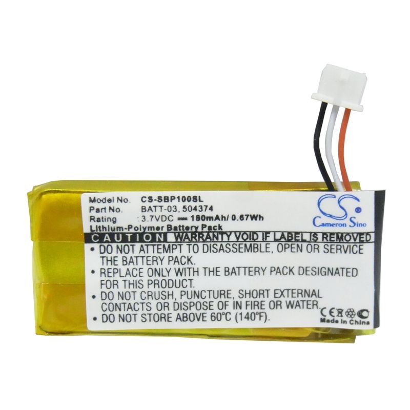 Li-polymer Battery Fits Sennheiser, D10, Dw Office, Dw Office Ml 3.7v, 180mah Wireless Headset Cameron Sino Technology Limited