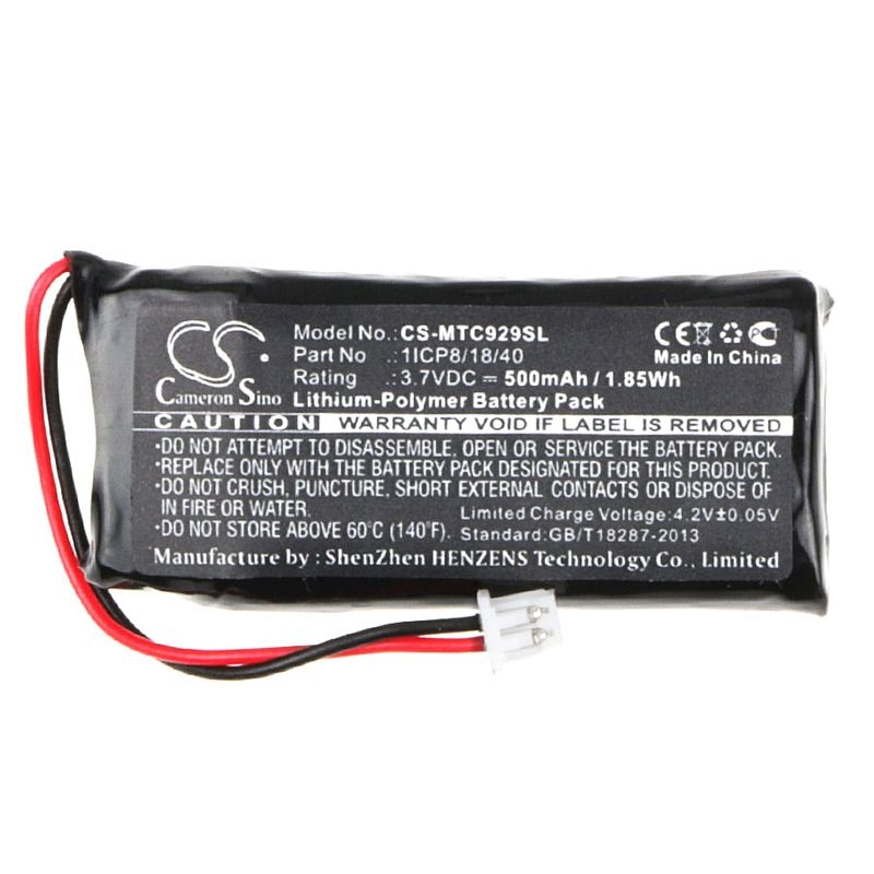 Li-Polymer Battery fits Midland, Bt City, C929.01, 3.7V, 500mAh Wireless Headset Cameron Sino Technology Limited