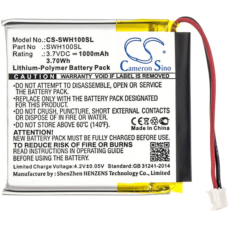 Li-polymer Battery Fits Sony, Wh-1000xm3, Sony 3.7v, 1000mah Wireless Headset Cameron Sino Technology Limited
