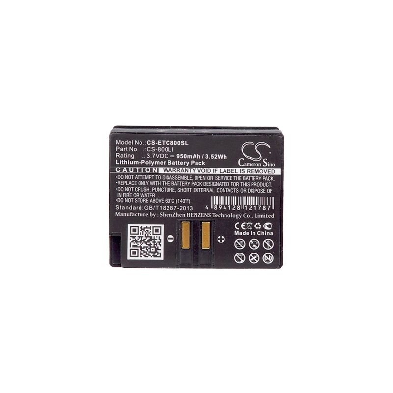 Li-Polymer Battery fits Eartec, Comstar Wireless Headsets, Eartec 3.7V, 950mAh Wireless Headset Cameron Sino Technology Limited