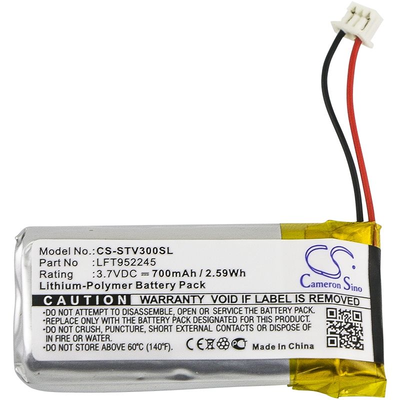 Li-polymer Battery Fits Stageclix, Jack V3 Transmitter, Jack V4 Transmitter, 3.7v, 700mah Wireless Headset Cameron Sino Technology Limited
