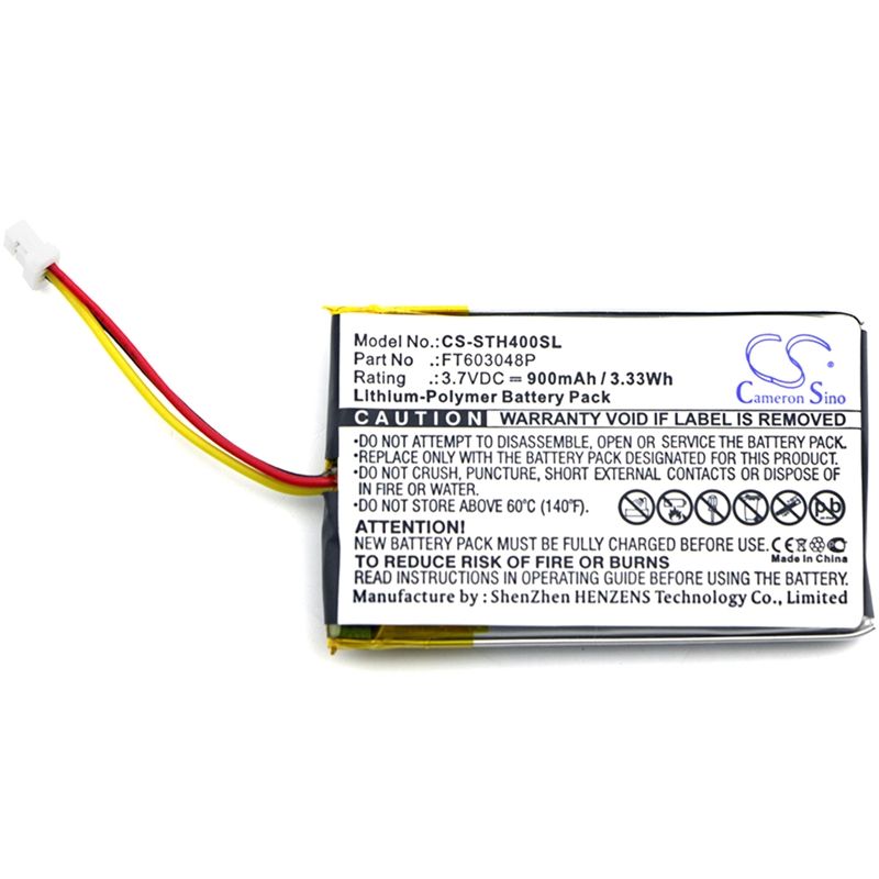 Li-polymer Battery Fits Stealth, 400, 500, 3.7v, 900mah Wireless Headset Cameron Sino Technology Limited