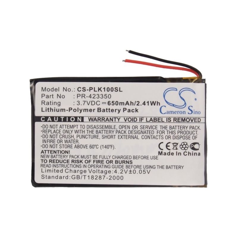 Li-Polymer Battery fits Plantronics, K100, Sony, Mdr-ds6500 3.7V, 650mAh Wireless Headset Cameron Sino Technology Limited