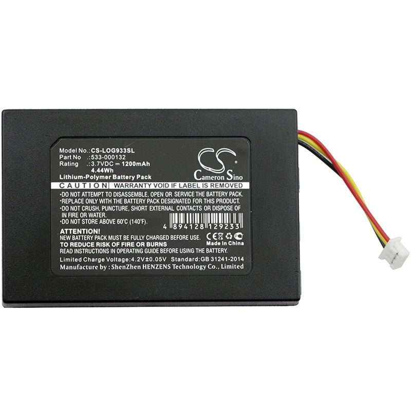 Li-polymer Battery Fits Logitech, G533, G933, 3.7v, 1200mah Wireless Headset Cameron Sino Technology Limited