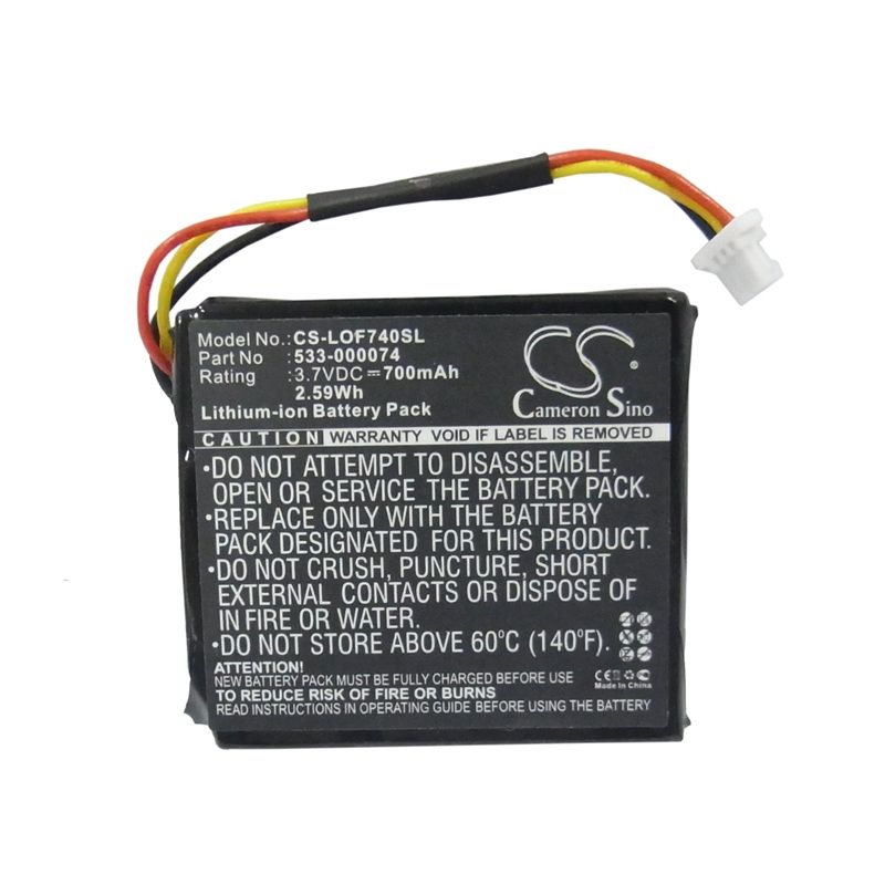 Li-ion Battery Fits Logitech, 981-000257, F540, G930 3.7v, 700mah Wireless Headset Cameron Sino Technology Limited