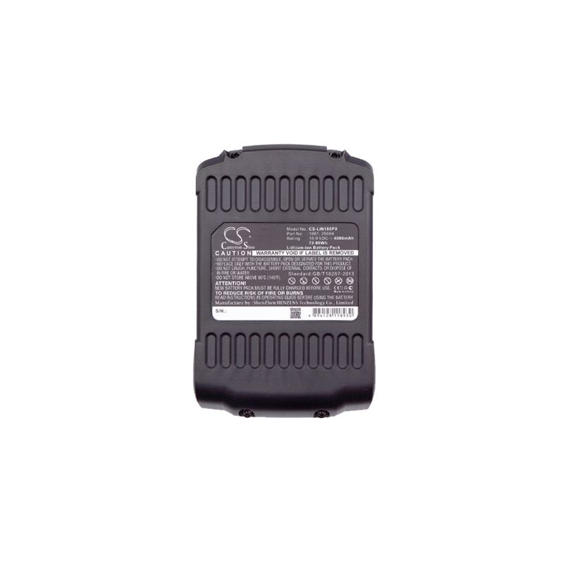 Li-ion Battery Fits Lincoln, Lin-1862, Lin-1864, Powerluber Grease Gun 18.0v, 4000mah Home Electronics Cameron Sino Technology Limited (Suspended)