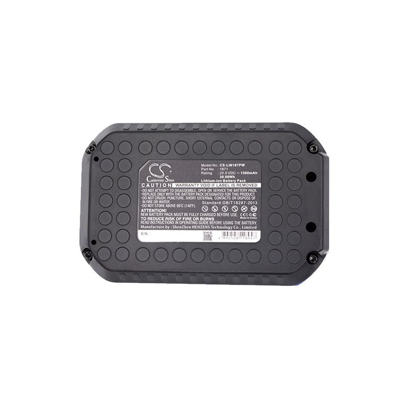 Li-ion Battery fits Lincoln, Lin-1882, Lin-1884, Power Luber 20v 20.0V, 1500mAh Home Electronics Cameron Sino Technology Limited