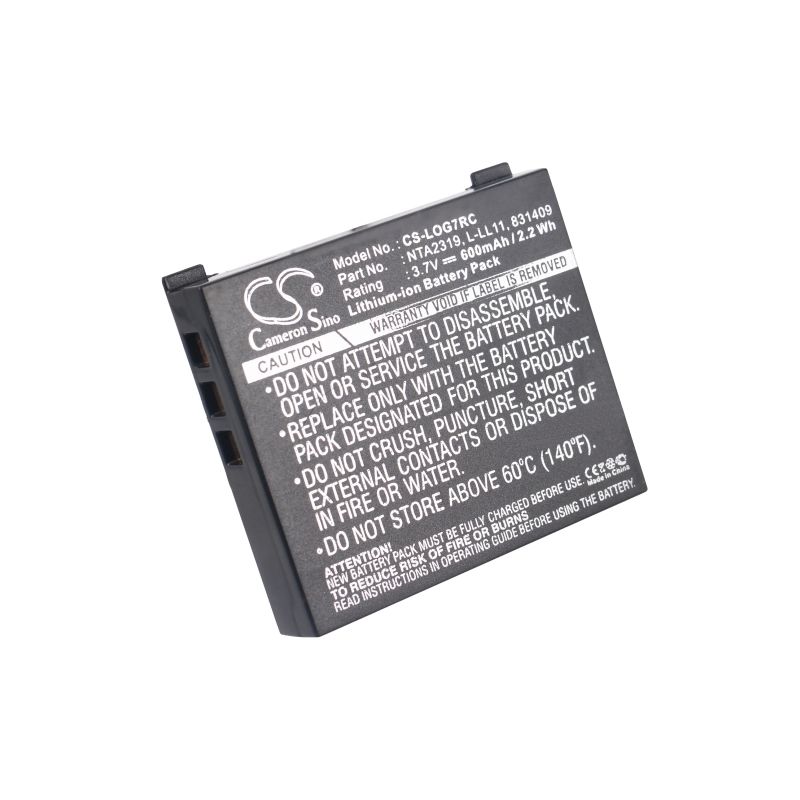 Li-ion Battery Fits Logitech, G7 Laser Cordless Mouse, M-rbq124, Mx Air 3.7v, 600mah Keyboard,Mouse Cameron Sino Technology Limited