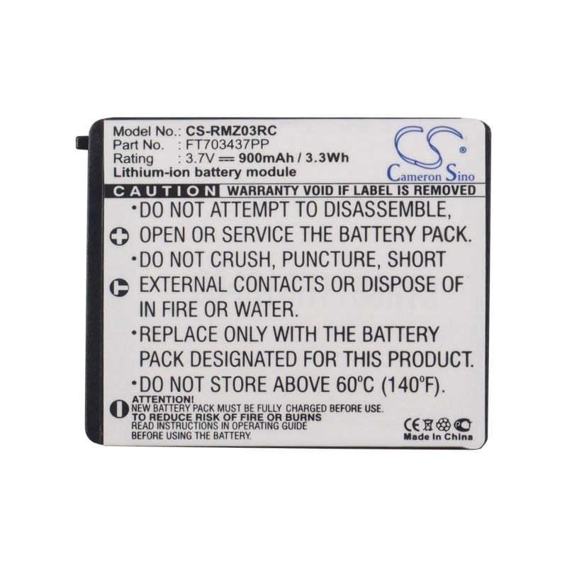 Li-ion Battery Fits Razer, Mamba, Rc03-001201, 3.7v, 900mah Keyboard,Mouse Cameron Sino Technology Limited