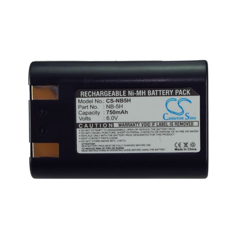 Ni-MH Battery fits Canon, Powershot 600, Powershot A5 Zoom, Powershot A50 6.0V, 750mAh Camera Cameron Sino Technology Limited