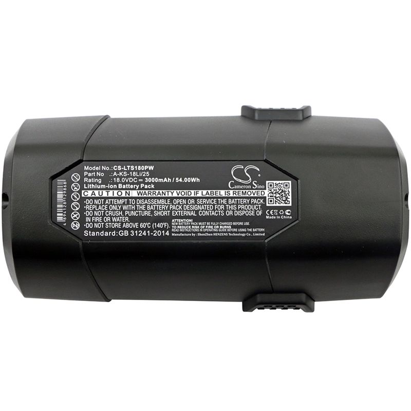 Li-ion Battery fits Lux-tools, A-ks-18li/25, 18.0V, 3000mAh Power Tools Cameron Sino Technology Limited