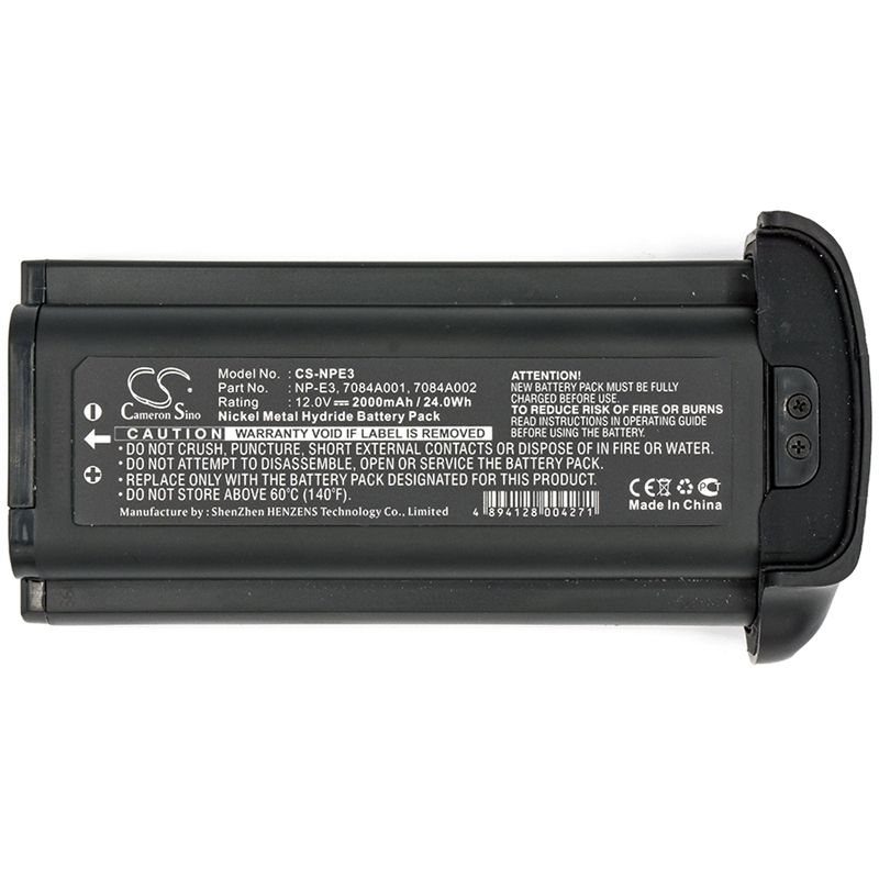 Ni-MH Battery fits Canon, Eos 1d, Eos 1d Mark Ii, Eos 1d Mark Ii N 12.0V, 2000mAh Camera Cameron Sino Technology Limited
