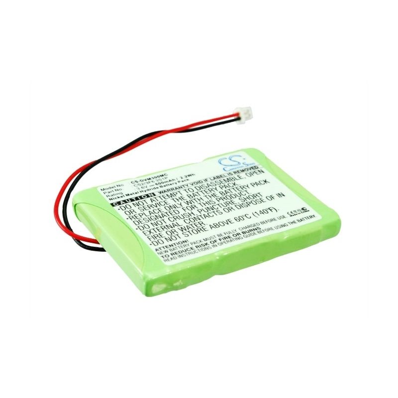 Ni-MH Battery fits Digital Ally, Dvm 500, Dvm-rmt, 3.6V, 600mAh Camera Cameron Sino Technology Limited