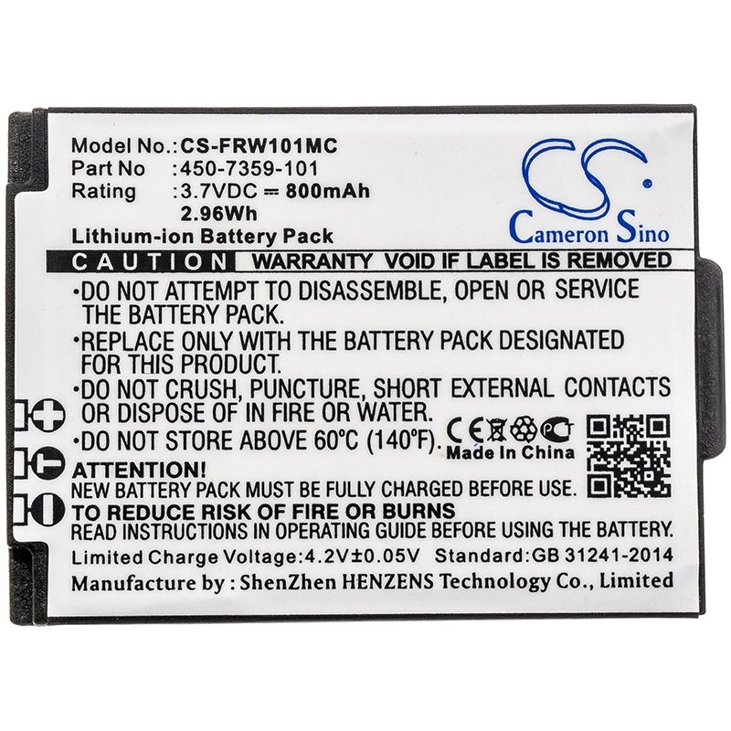 Li-ion Speaker Battery Fits Frontrow, Fr Wearable Lifestyle 3.7v, 800mah Speaker Cameron Sino Technology Limited