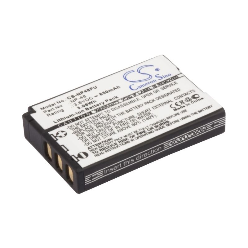 Li-ion Battery fits Fujifilm, Xq1, Xq2, 3.6V, 850mAh Camera Cameron Sino Technology Limited