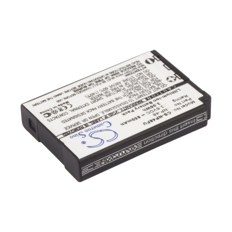 Li-ion Battery fits Fujifilm, Xq1, Xq2, 3.6V, 850mAh Camera Cameron Sino Technology Limited